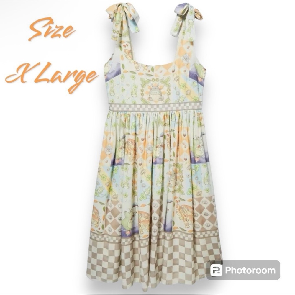 Studio Ghibli My Neighbor Totoro Mosaic Midi Dress - Picture 2 of 12